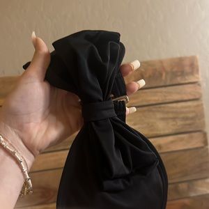 Bando swimsuit with bow